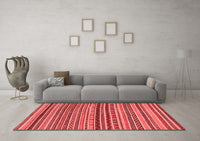 Machine Washable Abstract Red Modern Rug, wshabs2285red