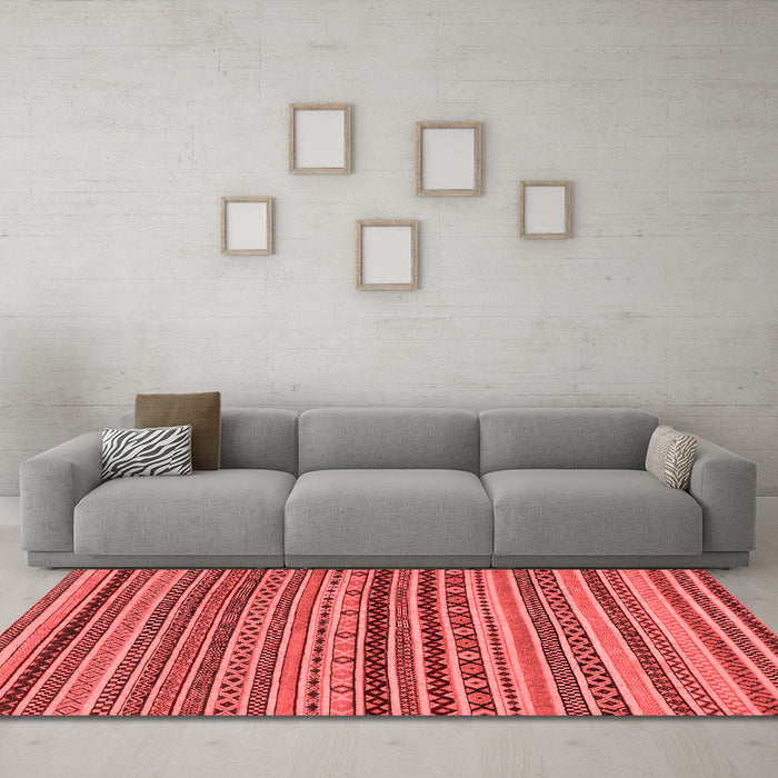 Modern Red Washable Rugs