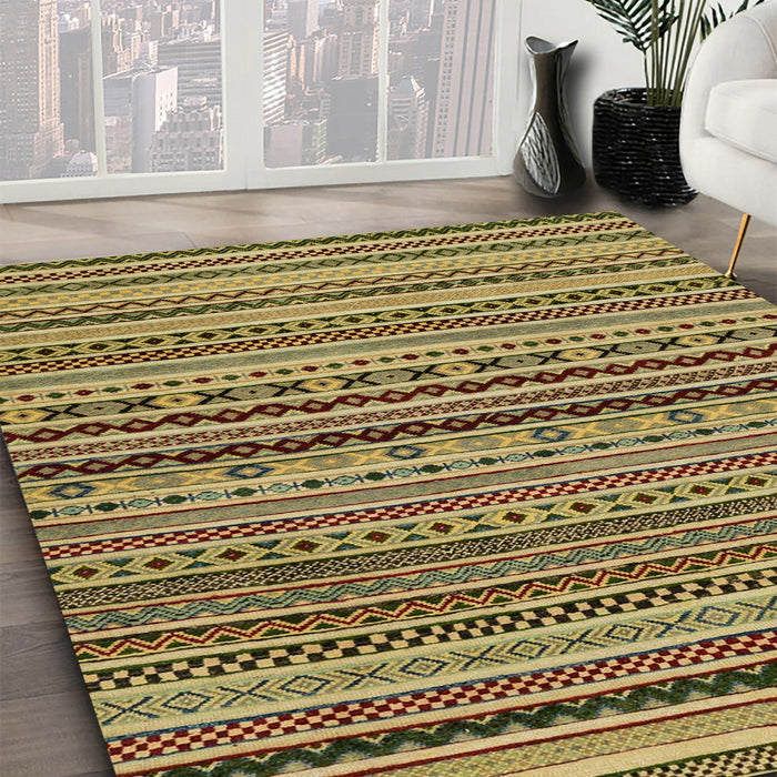 Machine Washable Abstract Red Brown Rug in a Family Room, wshabs2285