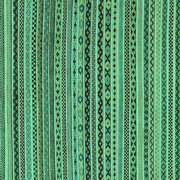 Square Machine Washable Abstract Turquoise Modern Area Rugs, wshabs2285turq