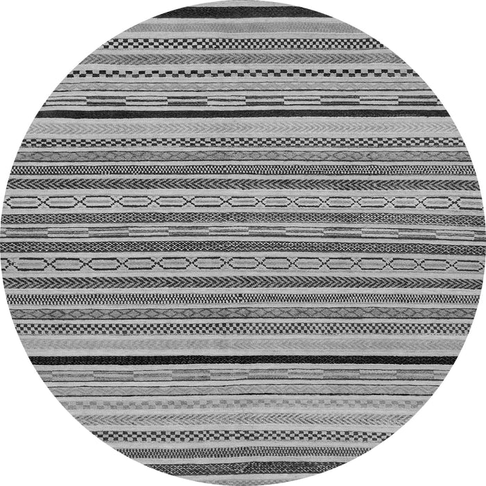 Round Abstract Gray Modern Rug, abs2286gry