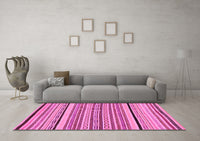 Machine Washable Abstract Pink Modern Rug, wshabs2286pnk