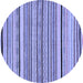 Round Abstract Blue Modern Rug, abs2286blu