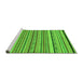 Sideview of Machine Washable Abstract Green Modern Area Rugs, wshabs2286grn