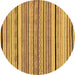 Round Abstract Brown Modern Rug, abs2286brn