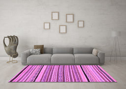 Machine Washable Abstract Purple Modern Area Rugs in a Living Room, wshabs2286pur