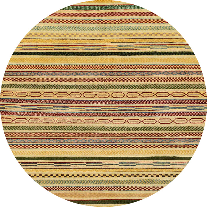 Round Machine Washable Abstract Light Brown Rug, wshabs2286