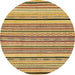 Round Abstract Light Brown Modern Rug, abs2286