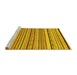 Sideview of Machine Washable Abstract Yellow Modern Rug, wshabs2286yw