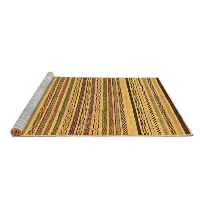 Sideview of Machine Washable Abstract Brown Modern Rug, wshabs2286brn