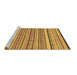 Sideview of Machine Washable Abstract Brown Modern Rug, wshabs2286brn