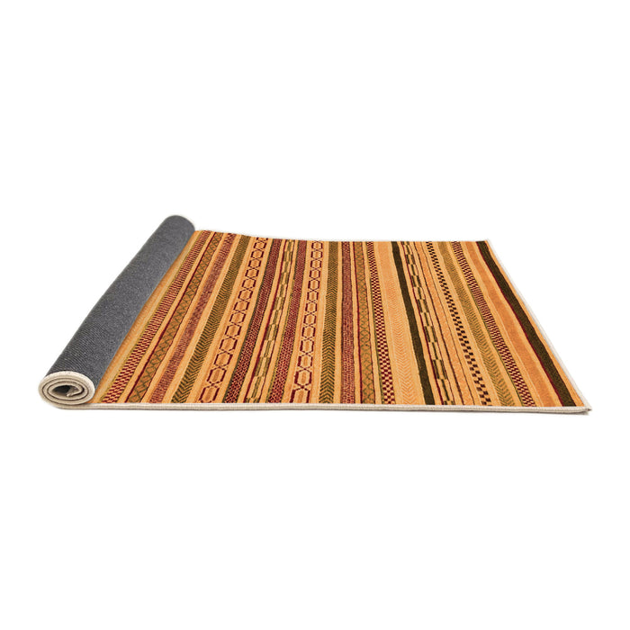 Sideview of Abstract Orange Modern Rug, abs2286org