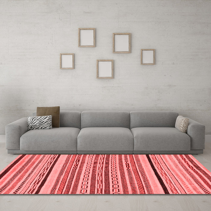 Modern Red Washable Rugs