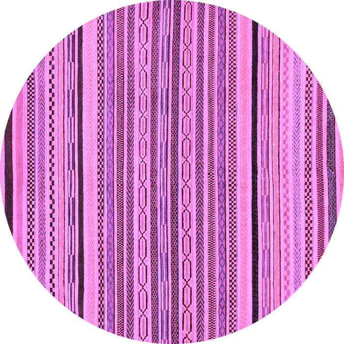 Round Machine Washable Abstract Purple Modern Area Rugs, wshabs2286pur