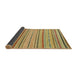 Sideview of Abstract Golden Brown Yellow Modern Rug, abs2287