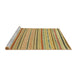 Sideview of Machine Washable Abstract Gen Brown Yellow Rug, wshabs2287