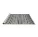 Sideview of Machine Washable Abstract Gray Modern Rug, wshabs2287gry