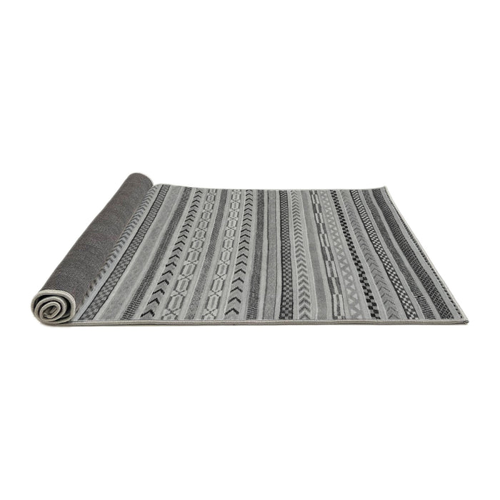 Sideview of Abstract Gray Modern Rug, abs2287gry