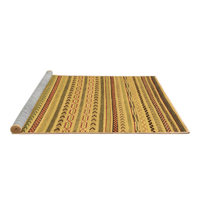 Sideview of Machine Washable Abstract Brown Modern Rug, wshabs2287brn