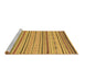 Sideview of Machine Washable Abstract Brown Modern Rug, wshabs2287brn