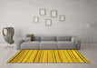 Machine Washable Abstract Yellow Modern Rug in a Living Room, wshabs2287yw