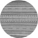 Round Abstract Gray Modern Rug, abs2287gry