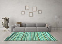 Machine Washable Abstract Light Blue Modern Rug, wshabs2287lblu