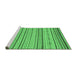 Sideview of Machine Washable Abstract Emerald Green Modern Area Rugs, wshabs2287emgrn