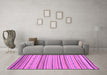 Machine Washable Abstract Purple Modern Area Rugs in a Living Room, wshabs2287pur