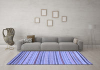 Machine Washable Abstract Blue Modern Rug, wshabs2287blu