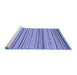 Sideview of Machine Washable Abstract Blue Modern Rug, wshabs2287blu