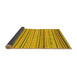 Sideview of Abstract Yellow Modern Rug, abs2287yw