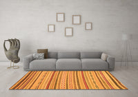 Machine Washable Abstract Orange Modern Rug, wshabs2287org