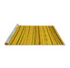 Sideview of Machine Washable Abstract Yellow Modern Rug, wshabs2287yw