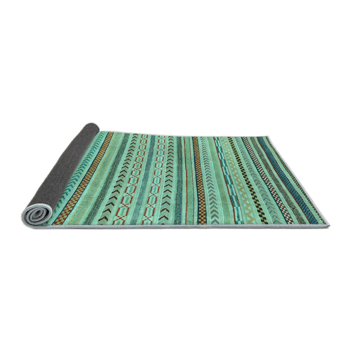 Sideview of Abstract Light Blue Modern Rug, abs2287lblu
