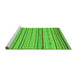 Sideview of Machine Washable Abstract Green Modern Area Rugs, wshabs2287grn