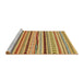 Sideview of Machine Washable Abstract Red Rug, wshabs2288