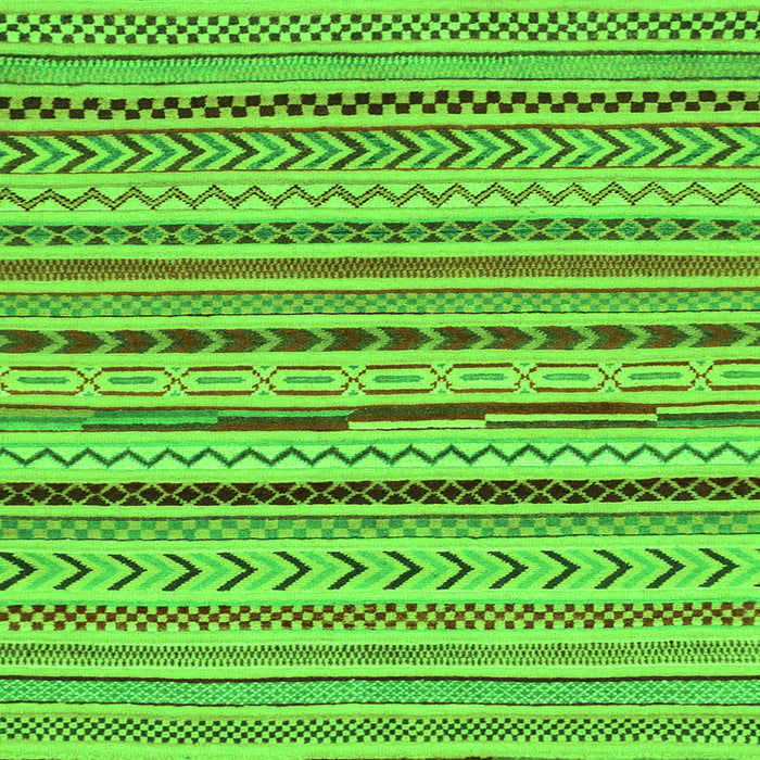 Square Abstract Green Modern Rug, abs2288grn