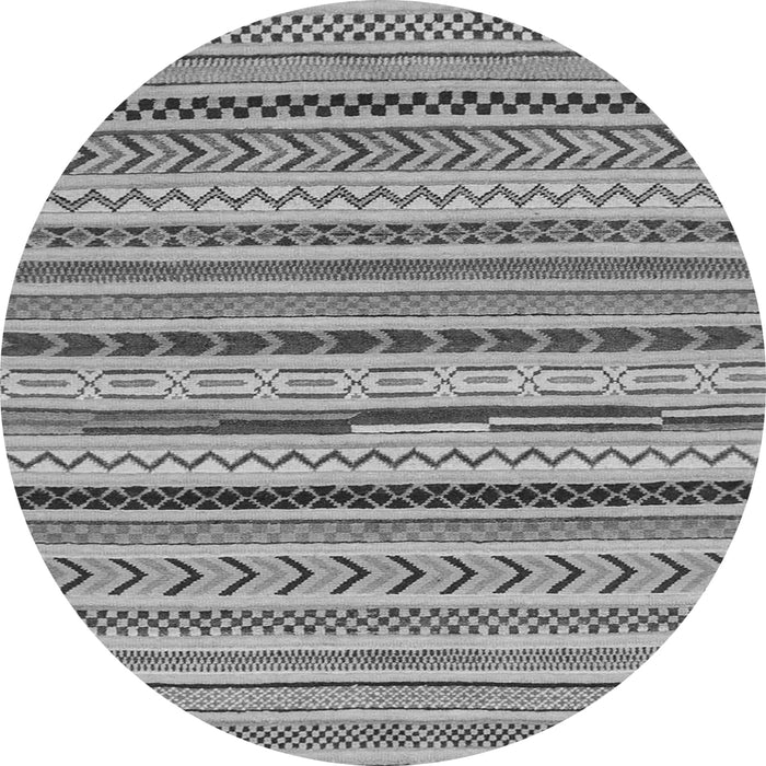 Round Abstract Gray Modern Rug, abs2288gry