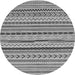 Round Abstract Gray Modern Rug, abs2288gry