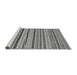 Sideview of Machine Washable Abstract Gray Modern Rug, wshabs2288gry