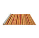 Sideview of Machine Washable Abstract Orange Modern Area Rugs, wshabs2288org