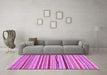 Machine Washable Abstract Purple Modern Area Rugs in a Living Room, wshabs2288pur