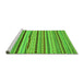 Sideview of Machine Washable Abstract Green Modern Area Rugs, wshabs2288grn