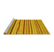 Sideview of Machine Washable Abstract Yellow Modern Rug, wshabs2288yw