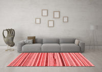 Machine Washable Abstract Red Modern Rug, wshabs2288red