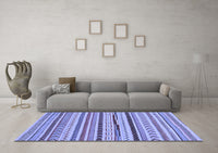 Machine Washable Abstract Blue Modern Rug, wshabs2288blu