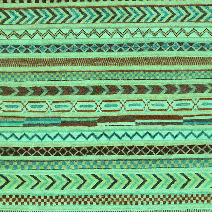 Machine Washable Abstract Turquoise Modern Area Rugs, wshabs2288turq