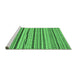 Sideview of Machine Washable Abstract Emerald Green Modern Area Rugs, wshabs2288emgrn