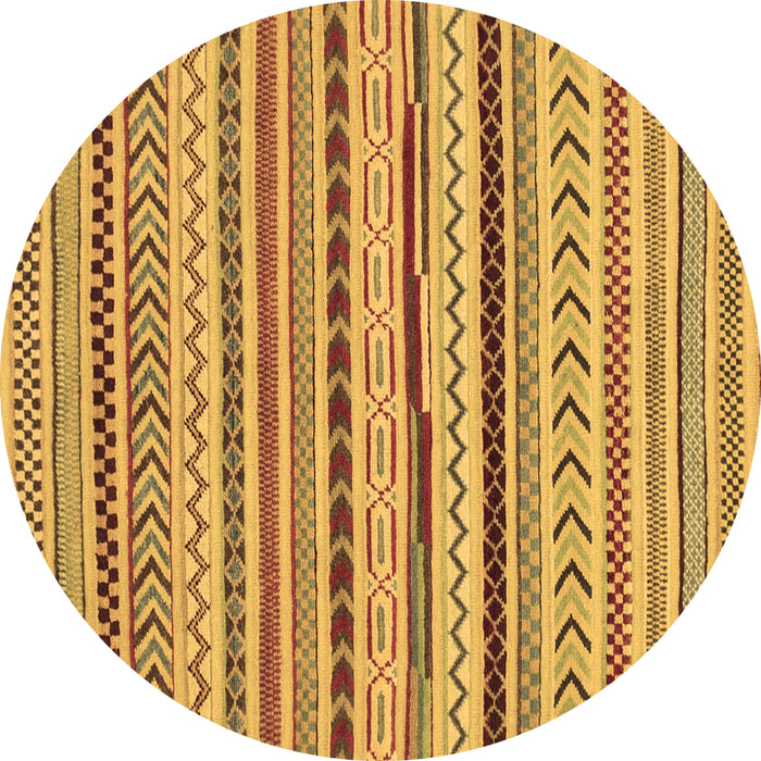 Round Machine Washable Abstract Brown Modern Rug, wshabs2288brn